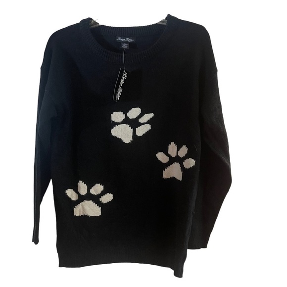 NWT- Evelyn Taylor Dog Paw Sweater. Size Medium - Picture 5 of 10